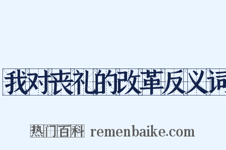 我对丧礼的改革反义词是什么意思的图片